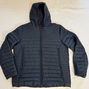Pajar Puffer Jacket Mens XL Navy Lightweight Packable Hooded Windproof